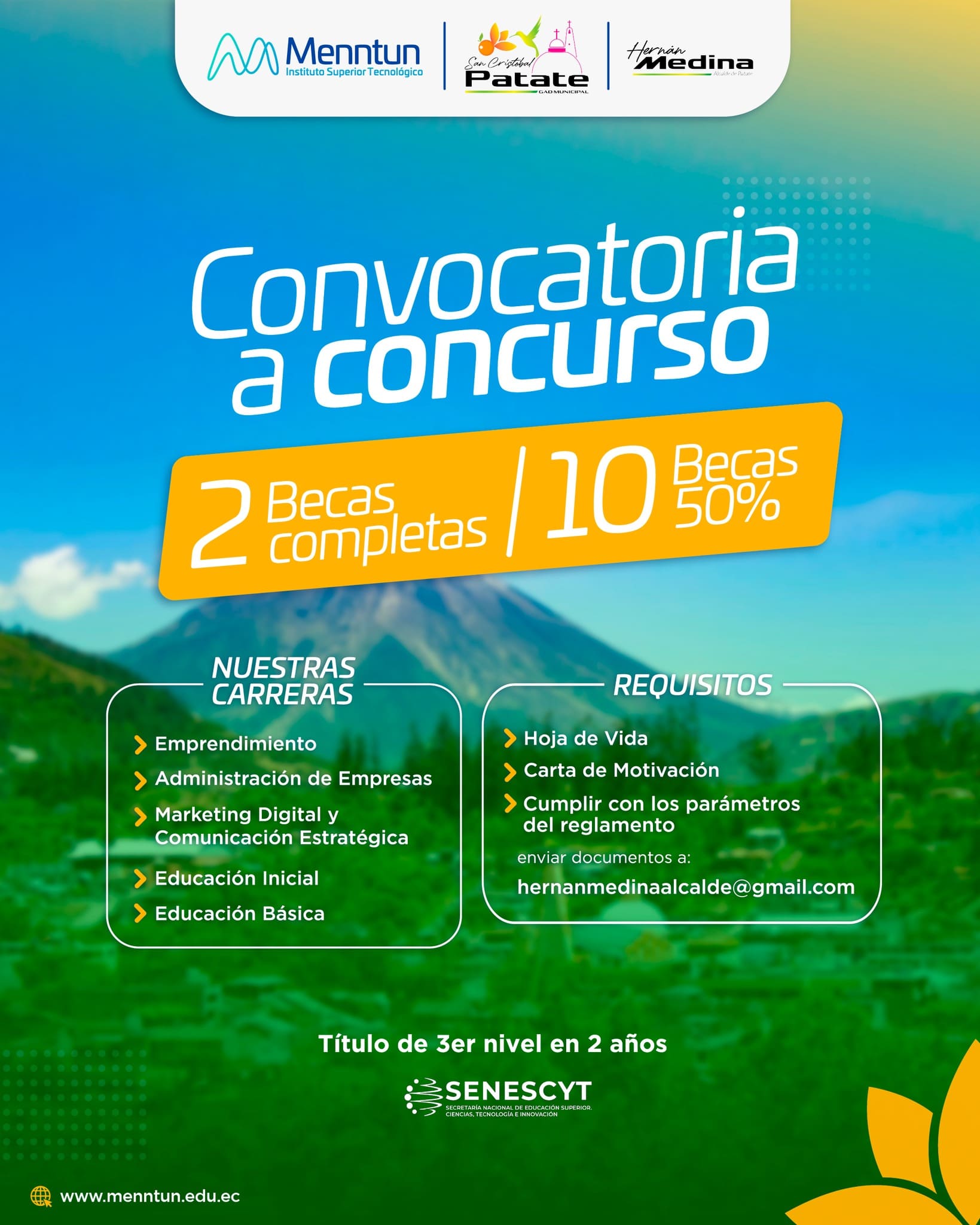 CONVOCATORIA ABIERTA  - BECAS MENNTUN