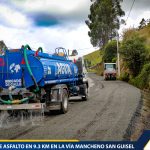 Colta – trabajos de asfaltado en 9.3 Km en la vía Mancheno San Guisel